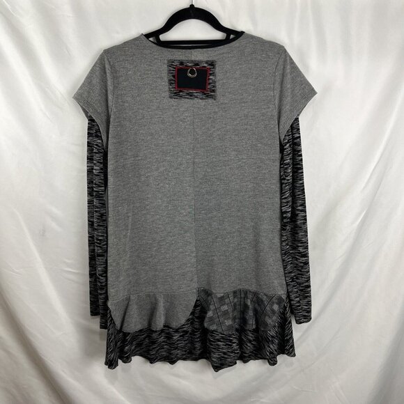 Dolcezza Multi-Patterned Sweater/Mini Dress Women's Size S - Picture 6 of 10
